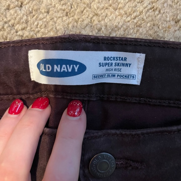 Old navy rockstar super skinny jeans purple size 8 - Picture 2 of 4